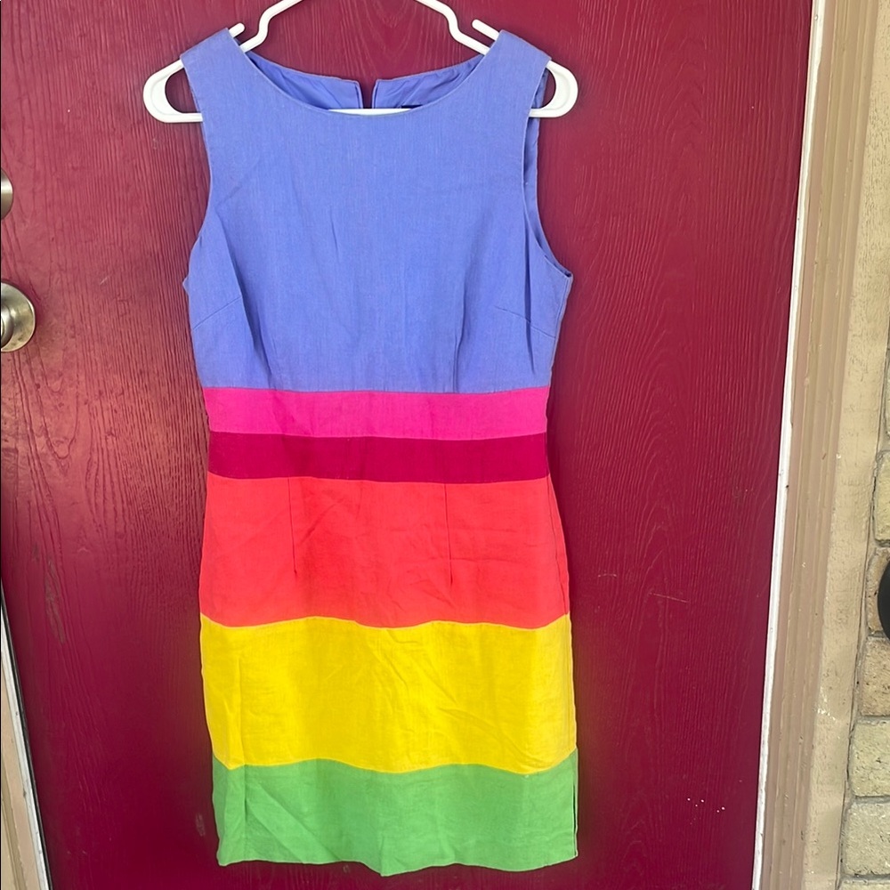 PRIDE John Robert’s rainbow linen dress